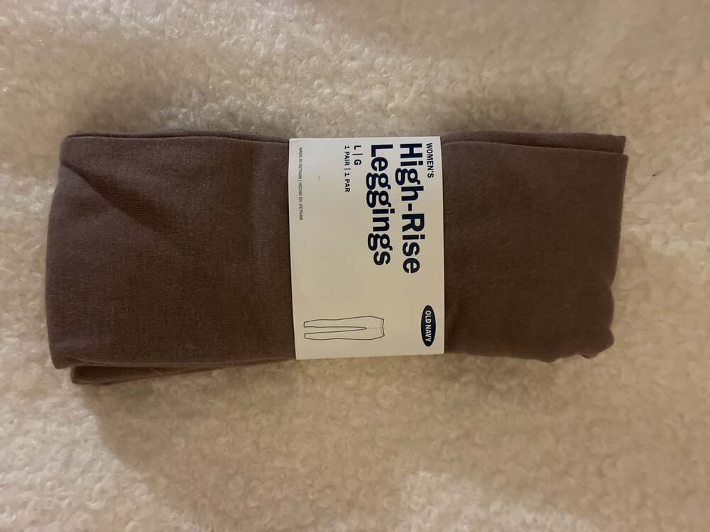 Old Navy Women's High-Rise Leggings, Brown, Size Large